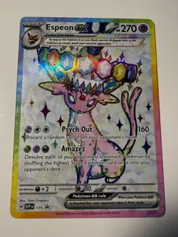 Pokemon TCG Espeon EX Prismatic Evolutions Black Star Promo Card 175 - Image 1