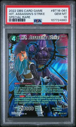 Hit Assassin's Strike BT16-061 SPR FOIL Dragon Ball Super Card Game | PSA 10 - Image 1