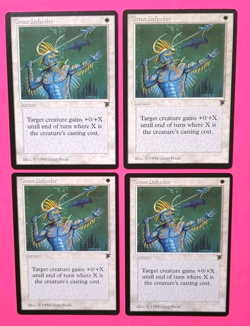 Magic the Gathering MTG Legends GREAT DEFENDER X 4 LP/EX U PLAYSET Nice! - Image 1