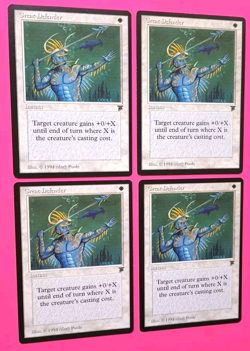 Magic the Gathering MTG Legends GREAT DEFENDER X 4 LP/EX U PLAYSET Nice! - Image 2