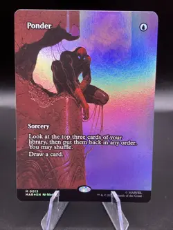 MTG: Marvel's Spider-Man - Ponder - Foil - Borderless - M/NM - Image 1