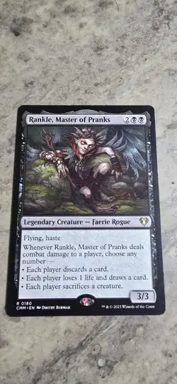 Rankle, Master of Pranks Commander Masters Regular Legendary Creature Rare MTG - Image 1