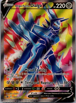 Origin Forme Dialga V SWSH255 Promo SWSH Black Star Pokemon NM - Image 1