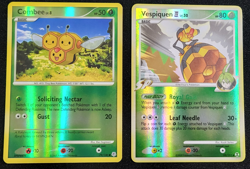 Pokemon TCG Combee 79/130 Uncommon & Vespiquen 35/111 Reverse Holo Rare LP - Image 1