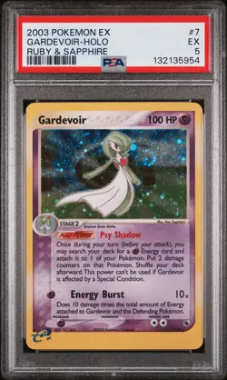 2003 Pokemon Ex Ruby and Sapphire Holo Gardevoir #7 PSA 5 - Image 1