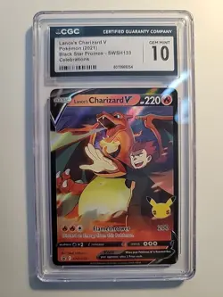 Lances Charizard V Pokemon 2021 Black Star Promos Swsh133 Celebrations Cgc 10 - Image 2