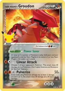 LP Pokemon Team Magma's Groudon - 9/95 - Holo Rare Lightly Played Celebrations: - Image 1