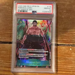 One Piece Roronoa Zoro Wings of the Captain OP06-118 Alternate Art PSA 10 - Image 1