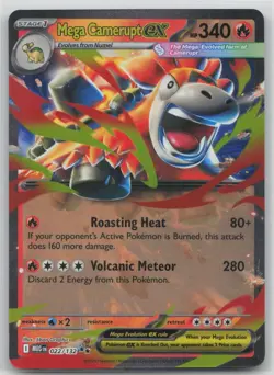 Pokemon Card Mega Camerupt ex Double Rare ME01: Mega Evolution 022/132 NM - Image 1