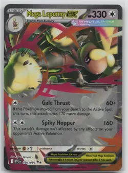 Pokemon Card Mega Lopunny ex Double Rare ME02: Phantasmal Flames 084/094 - Image 1