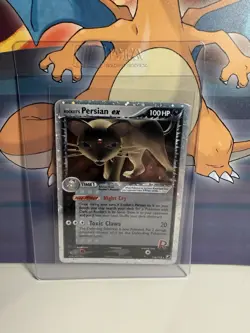 Pokemon Card Rocket's Persian ex 116/115 Unseen Forces Team Rocket Holo MP 2005 - Image 1