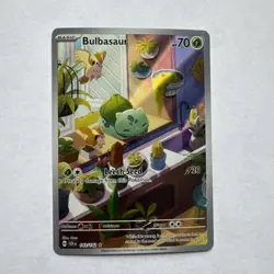 Pokemon TCG Bulbasaur Stellar Crown Illustration Card 143/142 - Image 1