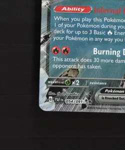 Charizard ex 054/091 Paldean Fates Ultra Rare Holo Pokemon Card NM - Image 5