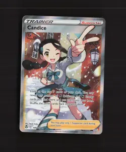 Candice 189/195 Silver Tempest Full Art Ultra Rare Holo Pokemon Card NM - Image 1