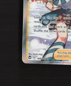 Candice 189/195 Silver Tempest Full Art Ultra Rare Holo Pokemon Card NM - Image 5