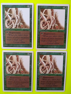 Magic the Gathering Unlimited WALL OF BRAMBLES Un 2 LP & 2 MP/HP 1993 Vintage! - Image 1