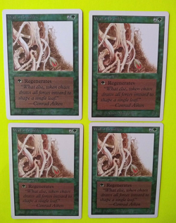 Magic the Gathering Unlimited WALL OF BRAMBLES Un 2 LP & 2 MP/HP 1993 Vintage! - Image 2