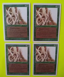 Magic the Gathering Unlimited WALL OF BRAMBLES Un 2 LP & 2 MP/HP 1993 Vintage! - Image 3