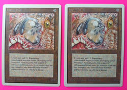 Magic the Gathering Unlimited LIVING WALL X 2 LP/EX Un 1993 Nice! - Image 1