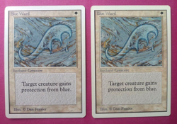 Magic the Gathering Unlimited BLUE WARD X 2 (LP/EX & MP) U 1993 Nice! - Image 1