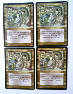 Magic the Gathering MTG Legends SIVITRI SCARZAM X4 (3 LP/EX 1 MP) 1994 PLAYSET - Image 3