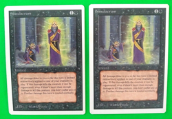 Magic the Gathering Unlimited SIMULACRUM X 2 Vintage MP U 1993 Nice! - Image 1