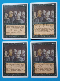 Magic the Gathering Unlimited SCATHE ZOMBIES X 4 LP/EX C 1993 Nice! - Image 1