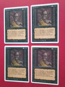 Magic the Gathering Unlimited PESTILENCE X 4 (2 LP & 1 MP & 1 HP) C 1993 Nice! - Image 2