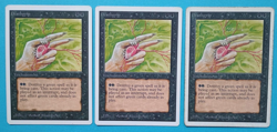 Magic the Gathering Unlimited DEATHGRIP X 3 ( 1 LP & 2HP) U 1993! - Image 1