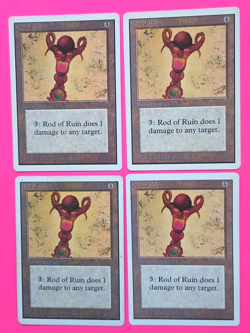 Magic the Gathering Unlimited ROD OF RUIN X 4 ( 3 LP/EX & 1 HP) U 1993 - Image 1