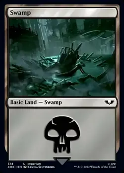 10x Swamp (314) NM-Mint, English Commander: Warhammer 40,000 MTG Magic - Image 1