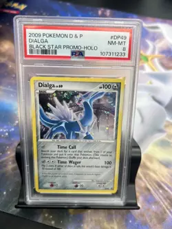 Pokemon Dialga Diamond & Pearl Black Star Holo Promo DP49 PSA 8 - Image 1