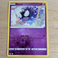 GASTLY 083/202 POKEMON CARD (SWORD & SHIELD SET) REVERSE HOLO - Image 2