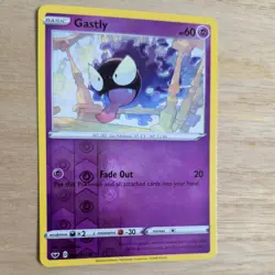 GASTLY 083/202 POKEMON CARD (SWORD & SHIELD SET) REVERSE HOLO - Image 3