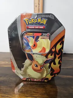 Pokemon TCG Eevee Evolutions Tin 2021 [ Flareon V Edition ] [Evolving Skies] - Image 1
