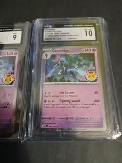 Pokemon Cgc 9 And 10 Ceruledge 2024 Pokemon Day Promo Slabs - Image 2