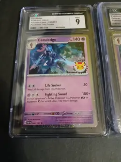 Pokemon Cgc 9 And 10 Ceruledge 2024 Pokemon Day Promo Slabs - Image 3