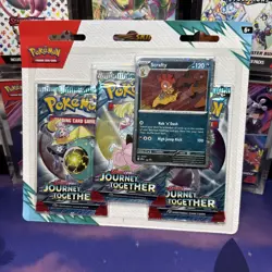 Pokemon TCG Journey Together Triple Pack Blister - scrafty Promo - New & Sealed - Image 1