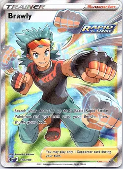 Pokemon tcg #188/198 Brawly (Full Art) - Image 1