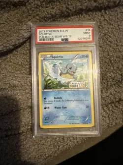 PSA 9 Squirtle - 14/101 Build A Bear Workshop Stamped Promo Pokemon Card - 2013 - Image 1