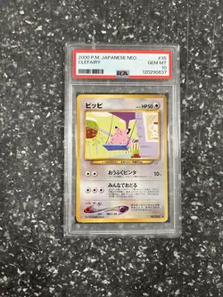 2000 Pokemon Japanese Neo Clefairy #35 PSA 10 - Image 1