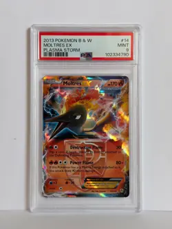 2013 Pokemon B& W Molteres EX Plasma Storm #14 PSA Graded 9 MINT - Image 1
