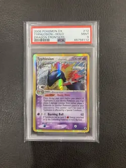 2006 POKEMON EX DRAGON FRONTIERS #12/101 TYPHLOSION HOLO RARE PSA 9 - Image 1