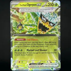 Pokemon TCG Prismatic Evolutions Teal Mask Ogerpon EX Double Rare 012/131 NM - Image 1