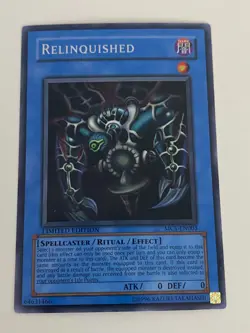 Yugioh Relinquished - Limited Edition Secret Rare NM - Plus Free Holo - Image 1