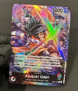 ENGLISH One Piece Card Game EB01-001 - Kouzuki Oden Alt Art Leader NEAR MINT! - Image 3