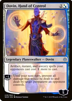 X 1 Dovin, Hand of Control NM War of the Spark 229 MTG Magic The Gathering - Image 1