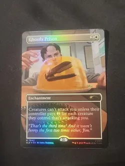 MTG Ghostly Prison 7042 Foil Dwight's Destiny Secret Lair The Office - Image 1