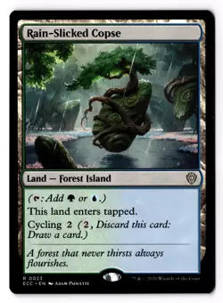 Rain-Slicked Copse 23 Commander: Lorwyn Eclipsed Normal NM - Image 1