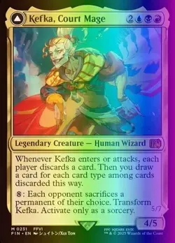 MTG Magic the Gathering Kefka, Court Mage (231/781) Final Fantasy NM FOIL - Image 1
